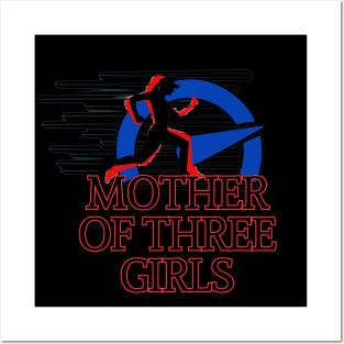 mother of three girls Posters and Art